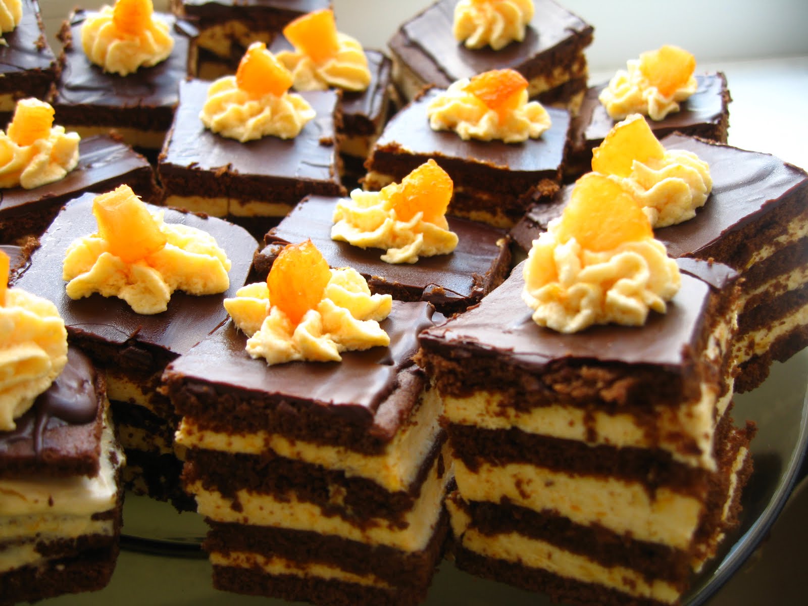 Prajitura eleganta cu caise si ciocolata