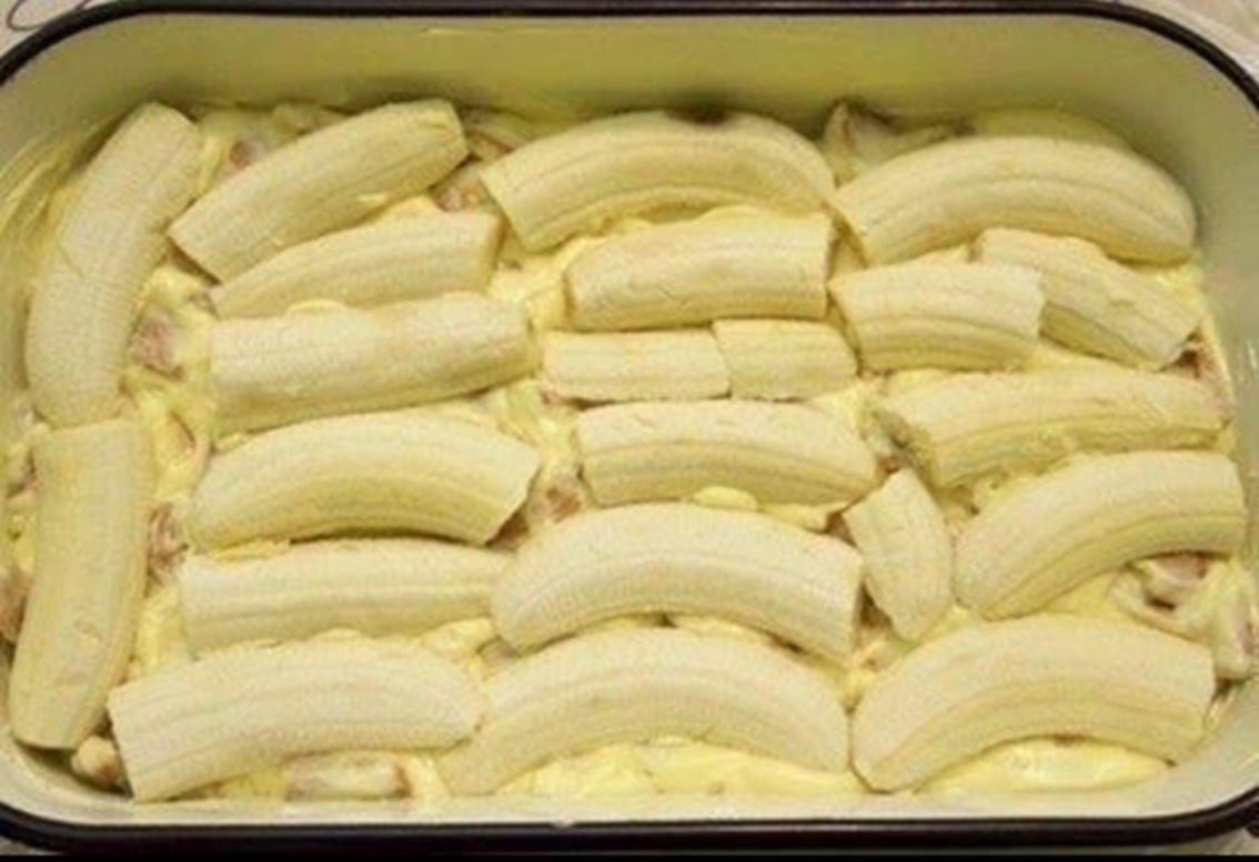 O prajitura de succes, rapida cremoasa, care se prepara in 15 minute, cu biscuiti, budinca si banane…