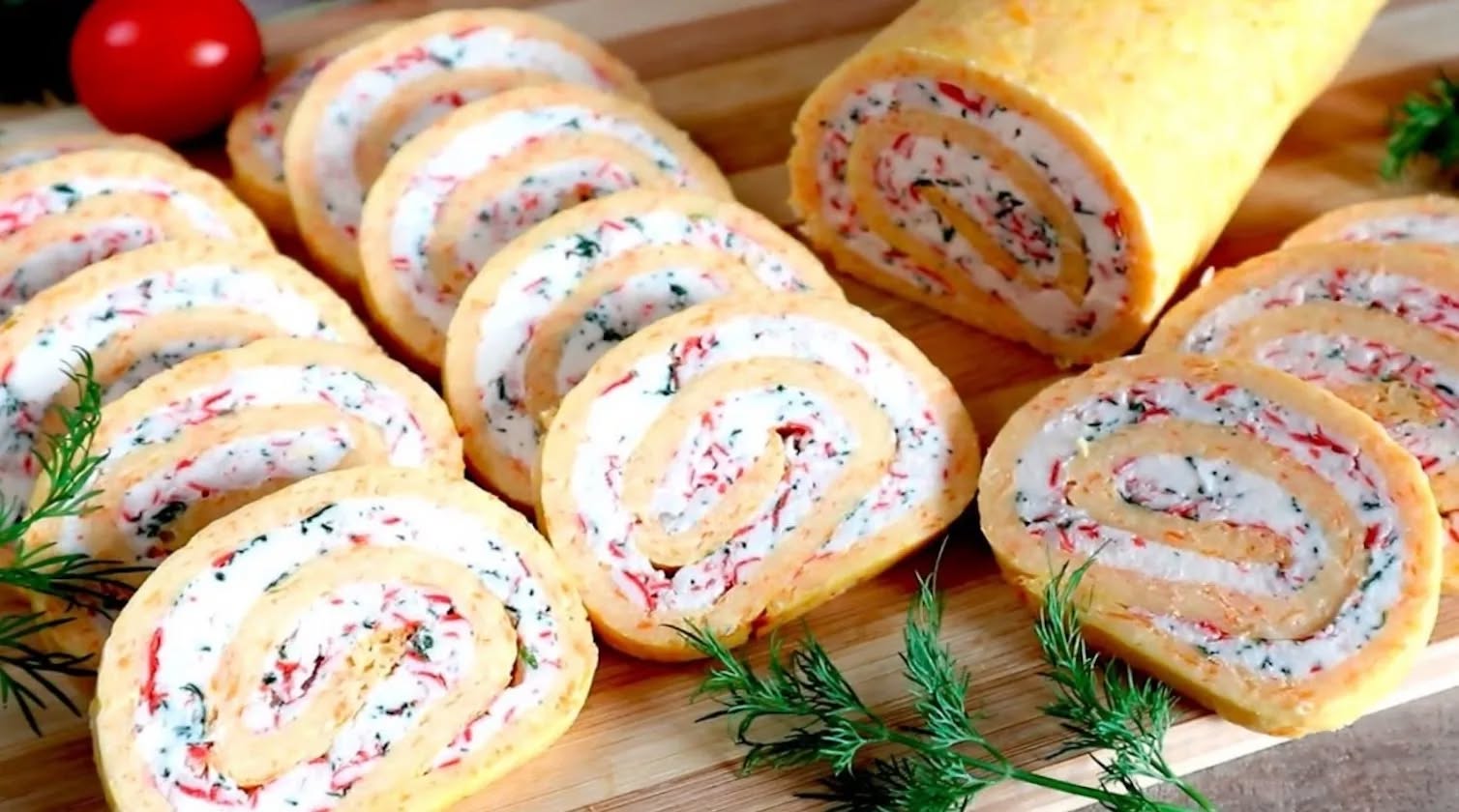 Gustările de sărbători ar trebui să fie originale, frumoase și foarte gustoase. Astăzi vom împărtăși rețeta uneia dintre ele – o ruladă cu brânză și umplutură de bețișoare de crab Gustările de sărbători ar trebui să fie originale, frumoase și foarte gustoase. Astăzi vom împărtăși rețeta uneia dintre ele – o ruladă cu brânză și umplutură de bețișoare de crab