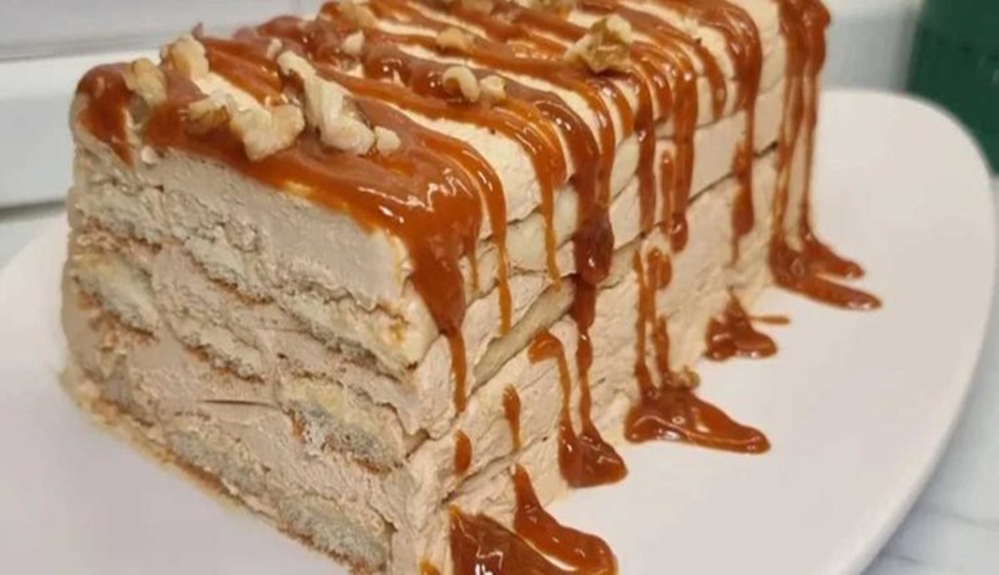 Prăjitură rapidă, ieftina de caramel, fără coacere. O idee super pentru o sarbatoare in familie